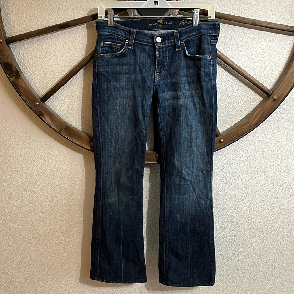 7 FOR ALL MANKIND Flip Flop Bootcut Jeans Size 26. 27 1/2” inseam. 74D